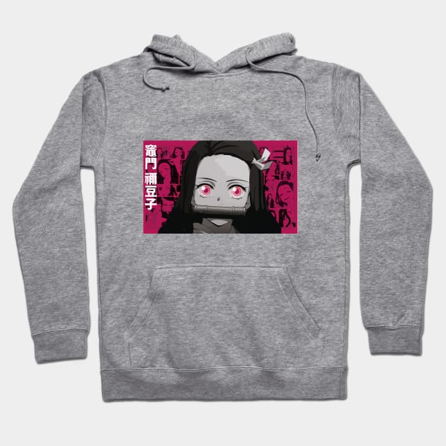 Nezuko-Chan pink Hoodie by Koburastyle